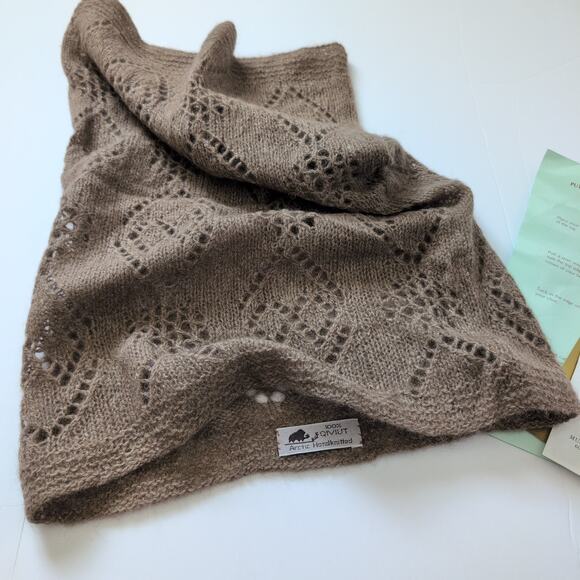 Hand Knit 100% Qiviut Oomingmak Musk Ox Ring Scarf Neck Warmer Alaska Arctic - Picture 8 of 15